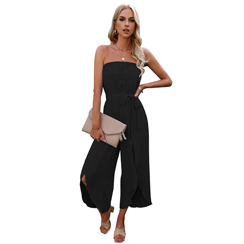 Women's Summer Ninth Loose Jumpsuit Wide Leg Pants