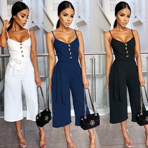 Sexy halter straps jumpsuit