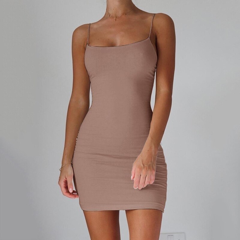 Spaghetti Strap Bodycon Mini Dress