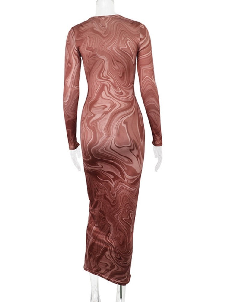 Long Sleeve Party Bodycon Dress