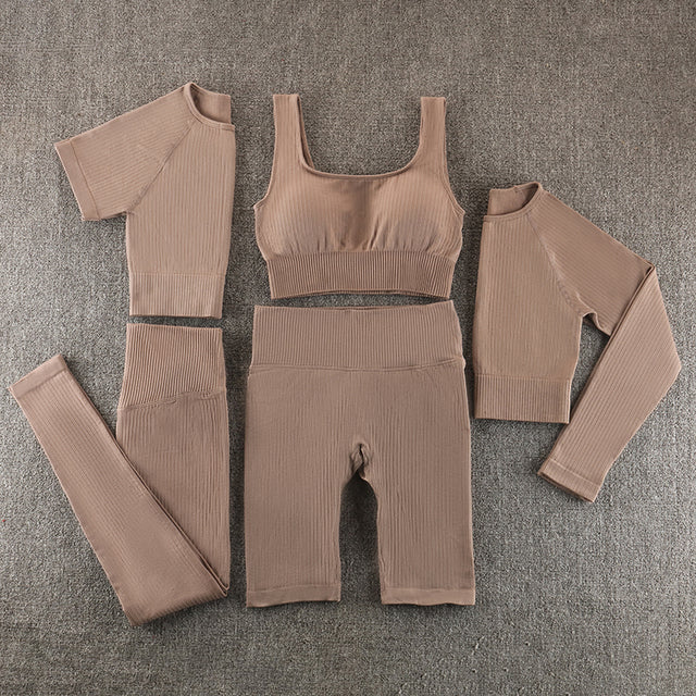 Seamless Yoga Set Sportswear Gym Clothing Workout Clothes - AllForU