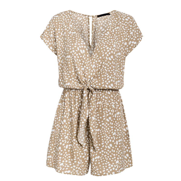 Slvs Jumpsuit Polka knot fashion Jumpsuit - AllForU