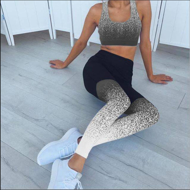 Women Fitness Leggings Casual Print Workout Pants Pencil Stretchy Trousers Gradient Legging Skinny Leggins Gothic Jeggings - AllForU