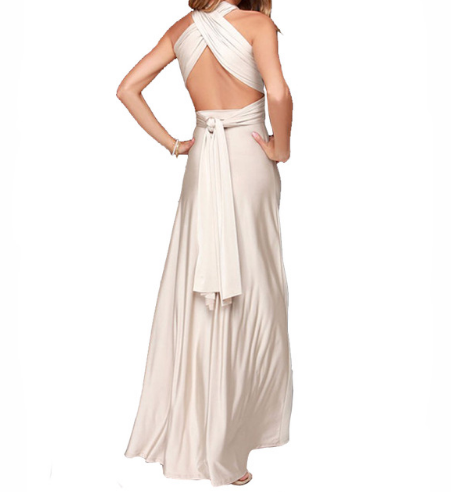 Women Bandage Convertible Boho Maxi Dress - AllForU