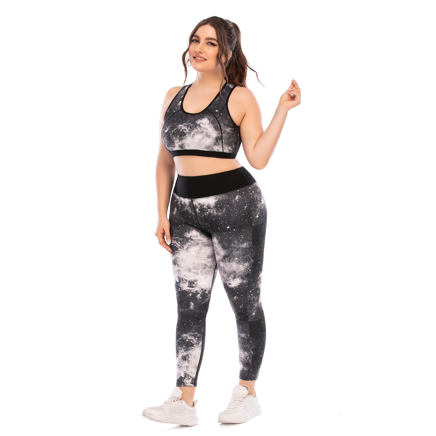 Workout Clothes Suit Plus Size Yoga Clothes Tight-fitting  Pants Sports Bra - AllForU