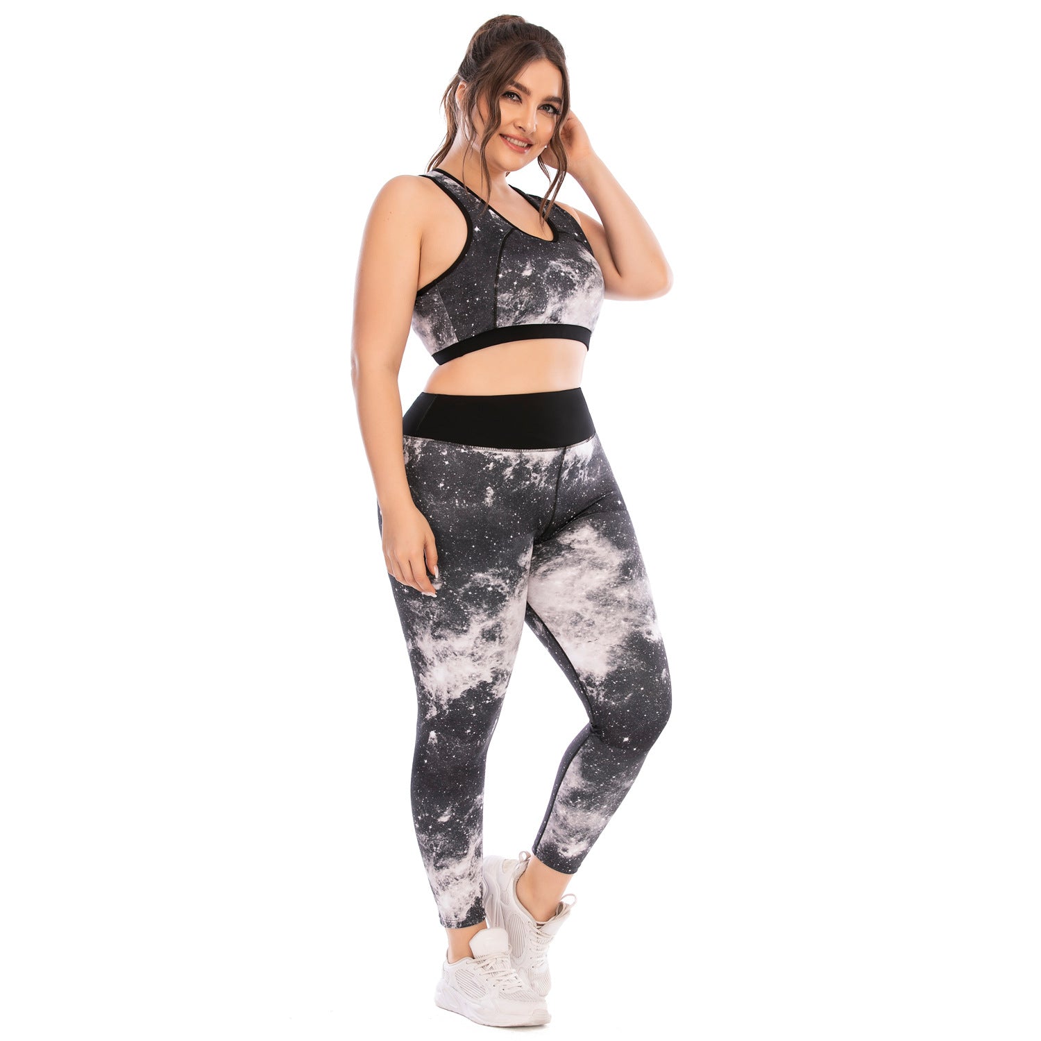 Workout Clothes Suit Plus Size Yoga Clothes Tight-fitting  Pants Sports Bra - AllForU