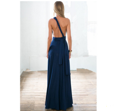 Women Bandage Convertible Boho Maxi Dress - AllForU