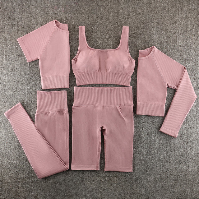 Seamless Yoga Set Sportswear Gym Clothing Workout Clothes - AllForU