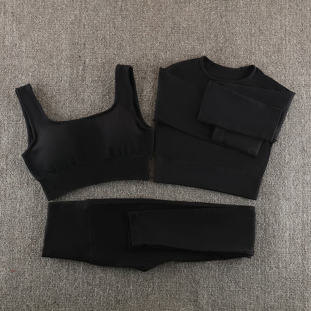 Seamless Yoga Set Sportswear Gym Clothing Workout Clothes - AllForU