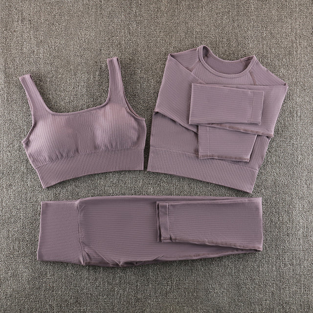 Seamless Yoga Set Sportswear Gym Clothing Workout Clothes - AllForU