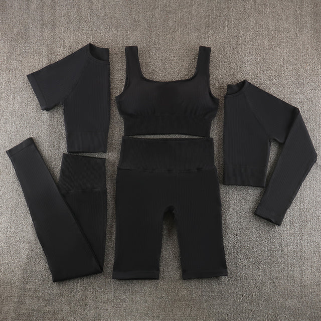 Seamless Yoga Set Sportswear Gym Clothing Workout Clothes - AllForU