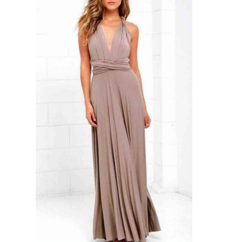 Women Bandage Convertible Boho Maxi Dress - AllForU