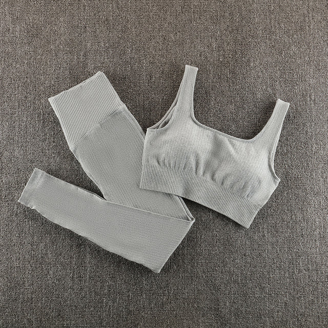 Seamless Yoga Set Sportswear Gym Clothing Workout Clothes - AllForU