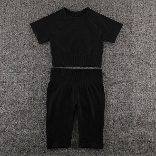 Seamless Yoga Set Sportswear Gym Clothing Workout Clothes - AllForU
