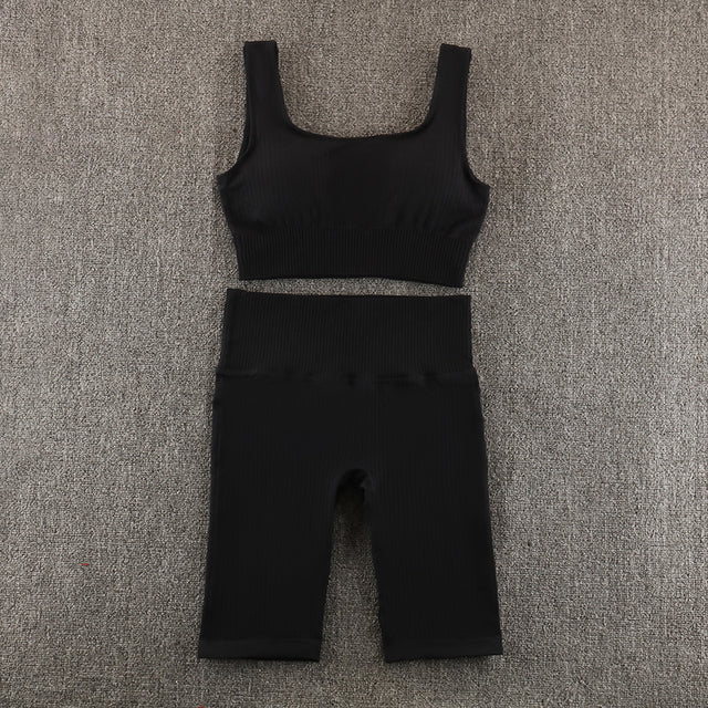 Seamless Yoga Set Sportswear Gym Clothing Workout Clothes - AllForU